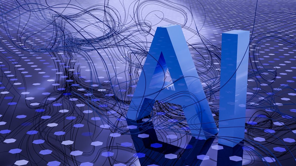 Abstract visualization suggesting AI and data